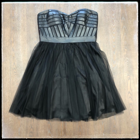 Aidan Mattox Dresses & Skirts - Ha cha cha! Aidan Mattox Pleather & Tulle Dress